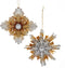 Kurt s adler - Ornament plastic goud-zilver bloem l13cm I