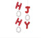 Kurt s adler - Ornament plastic woorden rood wit l24cm