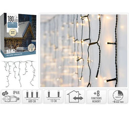 Kurtyna LED KERSTDECORATIE AX8451300 6 m Netvoeding