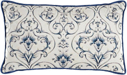 Kussen DKD Home Decor Blauw 50 x 10 x 30 cm Blommor
