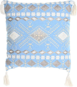 Kussen DKD Home Decor Blauw Polyester Katoen Aluminium Wit (40 x 15 x 40 cm)