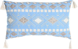 Kussen DKD Home Decor Blauw Polyester Katoen Wit (60 x 15 x 35 cm)