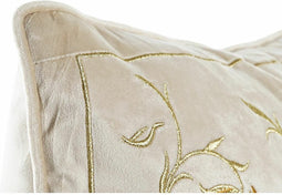 Kussen DKD Home Decor Gouden Polyester Blommor (45 x 10 x 45 cm)