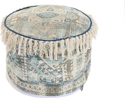 Kussen DKD Home Decor Voor op de grond Beige Blauw Bruin Polyester Katoen Arabisch Franjes (40 x 40 x 40 cm)