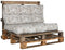 Kussen DKD Home Decor Voor op de grond Grijs Lichtbruin Aluminium Blad van een plant 120 x 80 x 16 cm