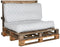 Kussen DKD Home Decor Voor op de grond Wit Groen Lichtgrijs Bamboe Aluminium 120 x 80 x 16 cm
