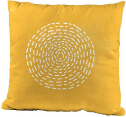 Kussen étnico 45 x 45 cm Mosterd