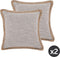 Kussen (gevuld) HESSIAN, SET/2, 45x45cm, licht grijs