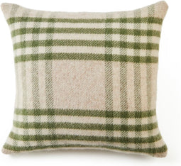 Kussen Grote Ruit Charcoal Grijs - Nieuw Wol - 50x50 - Tweedmill UK