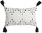 Kussen Home ESPRIT Wit Zwart Ruiten 50 x 15 x 30 cm