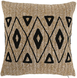 Kussen Home ESPRIT Zwart Natuurlijk 42 x 15 x 42 cm