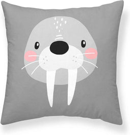 Kussenhoes Kids&Cotton Tabor A Grijs 50 x 50 cm Zeehond