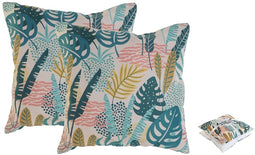 Kussenset Home ESPRIT Jungle 45 x 5 x 45 cm (2 Stuks)