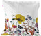 Kussensloop HappyFriday Birds of paradise Multicolour 60 x 60 cm