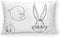 Kussensloop Looney Tunes Wit Zwart Multicolour 175 Draden 50x80cm 50 x 80 cm 100% katoen