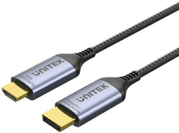 UNITEK V1610A01 - DisplayPort 1.4 naar HDMI 2.1 - 8K 1.8M - Zwart
