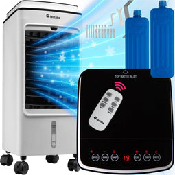 tectake® - Luchtkoeler - Aircooler met afstandsbediening - 75 W - Wit
