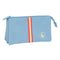 Pennenetui met 3 vakken El Ganso Cerulean Blauw 22 x 12 x 3 cm