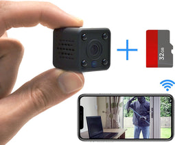 KUUS. C2 Mini Verborgen Camera, Spy Camera Met App & WiFi - Draadloos - Nightvision - Beveiligingscamera - Bewakingscamera Mini IP Camera met Wifi en App