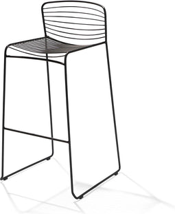 Essentials Wire barkruk zwart - set van 4 - steel wire