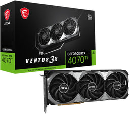 MSI GeForce RTX 4070 Ti Ventus 3X E1 12G OC - Videokaart - 12GB GDDR6X - PCIe 4.0 - 1x HDMI 2.1a - 3x DisplayPort 1.4a