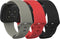 iMoshion Siliconen bandje Multipack voor Fitbit Versa 4 / 3 / Sense (2) - Zwart / Grijs / Rood
