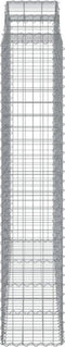 vidaXL - Schanskorven - 6 - st - gewelfd - 200x50x200/220 - cm - ijzer