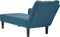 vidaXL - Chaise - longue - met - rechterarmleuning - fluweel - blauw