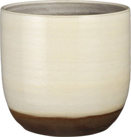Mica Decorations Nora Bloempot - 30x30x27 cm - Terracotta - Wit