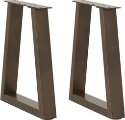vidaXL - Eettafelpoten - 2 - st - V-vormig - 38x(42-43,3) - cm - staal - naturel