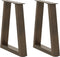 vidaXL - Eettafelpoten - 2 - st - V-vormig - 38x(42-43,3) - cm - staal - naturel