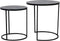 Light & Living Bijzettafel S/2 Ø40x45+Ø50x52 cm TABUN glas antiek-mat zwart