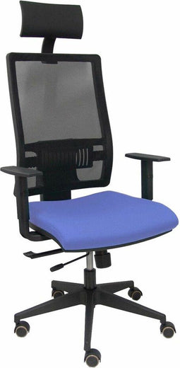 Bureaustoel met hoofdsteun P&C Horna Traslack bali Licht Blauw