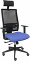 Bureaustoel met hoofdsteun P&C Horna Traslack bali Licht Blauw