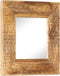 vidaXL - Spiegel - handgesneden - 50x50x2,5 - cm - massief - mangohout