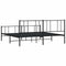vidaXL - Bedframe - met - hoofd- - en - voeteneinde - metaal - zwart - 183x213 - cm