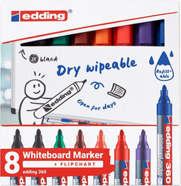 Whiteboardmarker edding 360 rond 1.5-3mm ass | 32 stuks