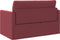 vidaXL - Vloersofa - Bed - 2-in-1 - wijnrood - 124x71x78 - cm - textiel