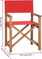 vidaXL - Regisseursstoelen - inklapbaar - 2 - st - massief - teakhout - rood