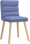 vidaXL - Eetkamerstoelen - 2 - st - stof - jeansblauw