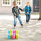 BS Toys Skittles Bowling Kegelspel - Bowlingset kinderen - bowlingset speelgoed - Actiespel - Houten speelgoed - Kinder Speelgoed 4 Jaar - Buiten speelgoed - Buitenspel - Buiten Spellen - Tuin Speelgoed - Rood & Wit - 6 Kegels