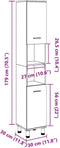 vidaXL - Keukentrolley - BODO - 72x45x80 - cm - wit - en - bruin