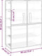 vidaXL - Schoenenkast - 60x28x90 - cm - stof - crèmekleurig