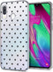 iMoshion Hoesje Geschikt voor Samsung Galaxy A20e Hoesje Siliconen - iMoshion Design hoesje - Transparant / Zwart / Hearts All Over Black