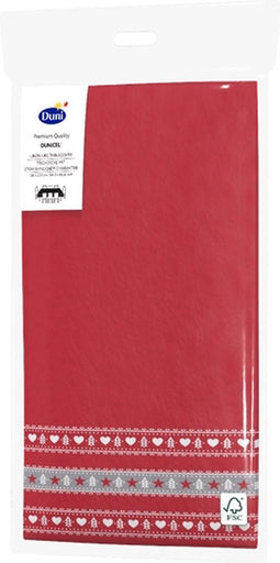 Kerst thema tafelkleed/tafellaken 138 x 220 cm - Kerstdiner papieren tafeldecoraties