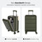 ONYX Handbagage Koffer - 35L - Spinner wielen - Dubbel TSA Slot - 55 cm - Olijf