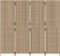 vidaXL - Kamerscherm - 4 - panelen - poly - rattan - beige