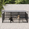 vidaXL - Hondenkennel - voor - buiten - 3,75 - m² - staal