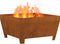 vidaXL - Vierkante - Vuurkorf - 80x80x43 - cm - Weerbestendig - Staal