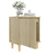 Nachtkastje met houten poten 40x30x50 cm sonoma eikenkleurig